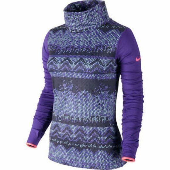 Nike Tops - Nike Pro Womens Small Purple Hyperwarm Nordic Infinity Shirt Long sleeve